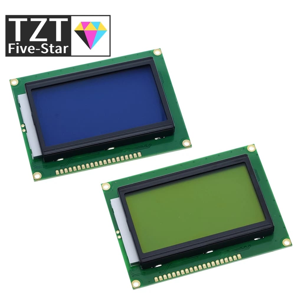 1/3PCS 128*64 DOTS LCD module 5V Blue screen 12864 LCD with backlight ST7920 parallel port LCD12864 for arduino
