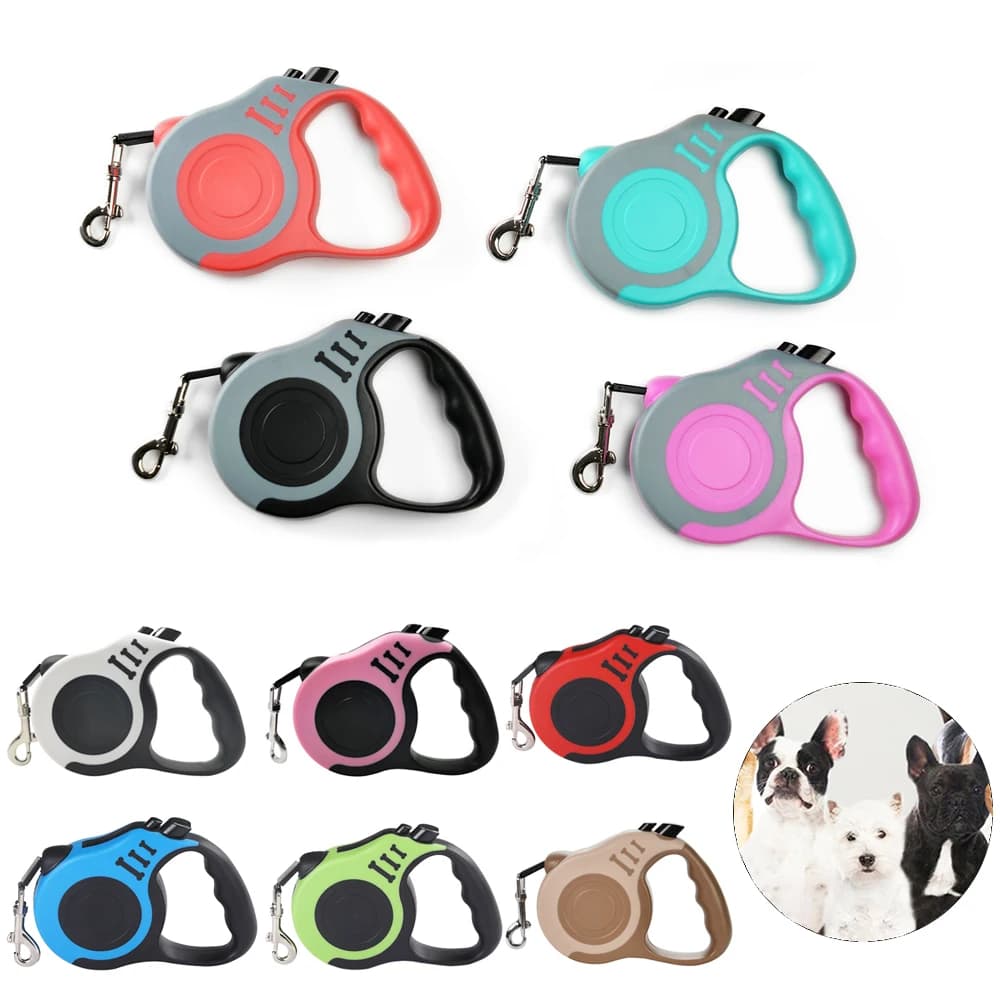 3M 5M Retractable Dog Leash Strong Nylon Pet Lead Durable Walking Rope For Small Medium Large Dogs Cats Yorkshire Pet Supplies