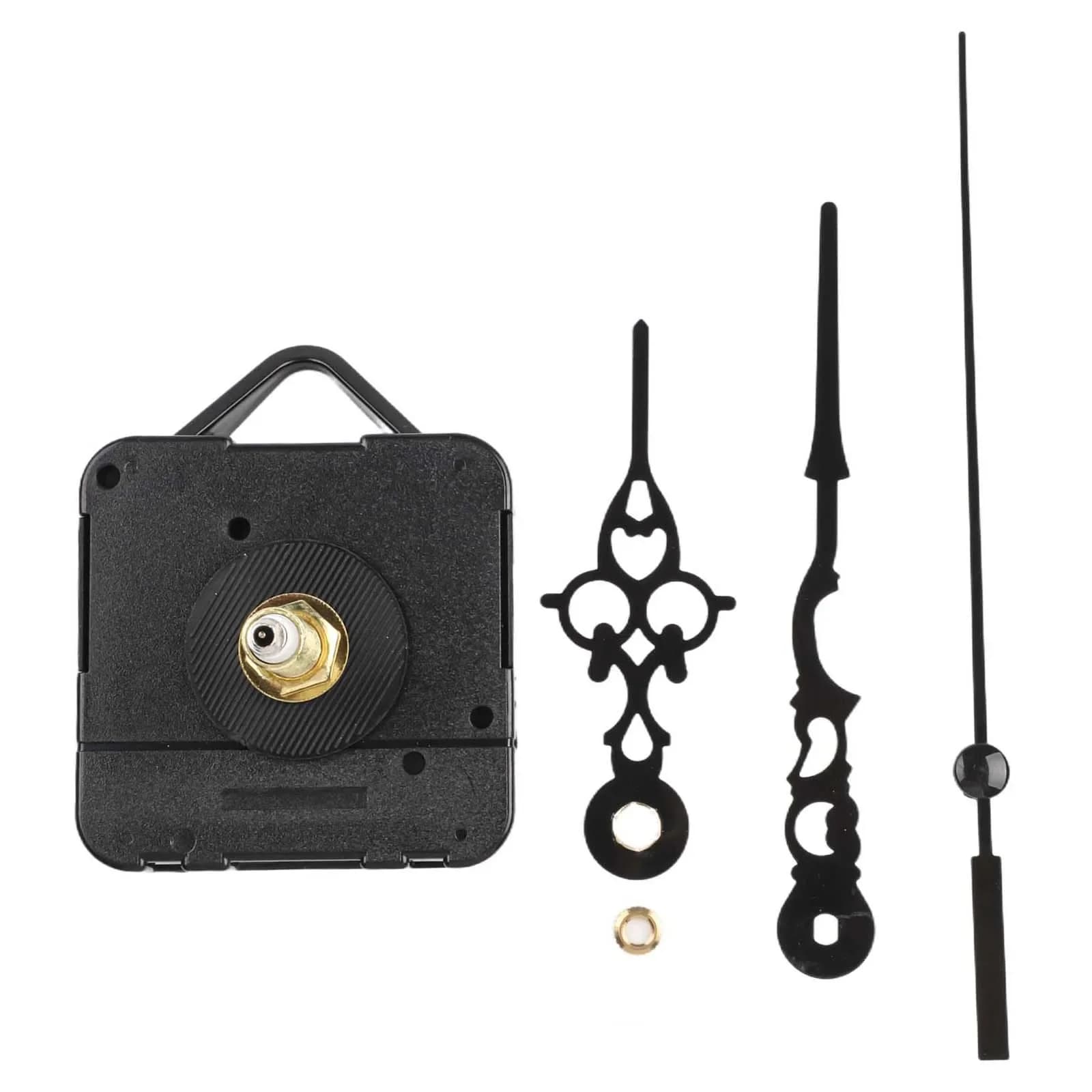 Kit completo di sostituzione del movimento dell'orologio fai-da-te Meccanismo al quarzo ad albero lungo con pendolo e lancette dell'orologio per la riparazione