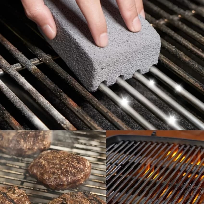NUOVO 1pc BBQ Grill Spazzola per la pulizia Blocco di mattoni Barbecue Pulizia Pietra Pomice Mattone per Barbecue Cremagliera Cucina esterna Strumenti per barbecue