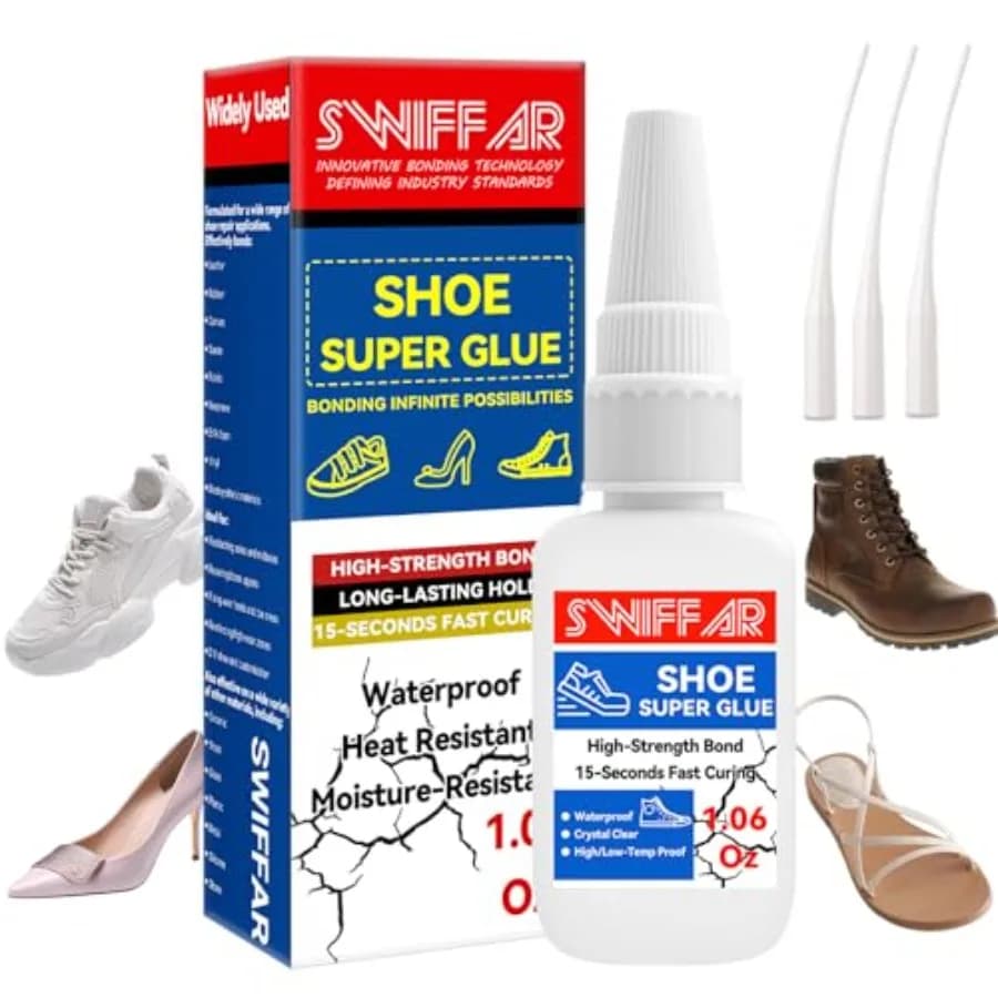 Shoe Glue, Heavy Duty Shoe Glue Sole Repair, Super Strong Fix Adhesive for Rubber Boot, Sneakers, Leather, Sandals, High Heels,