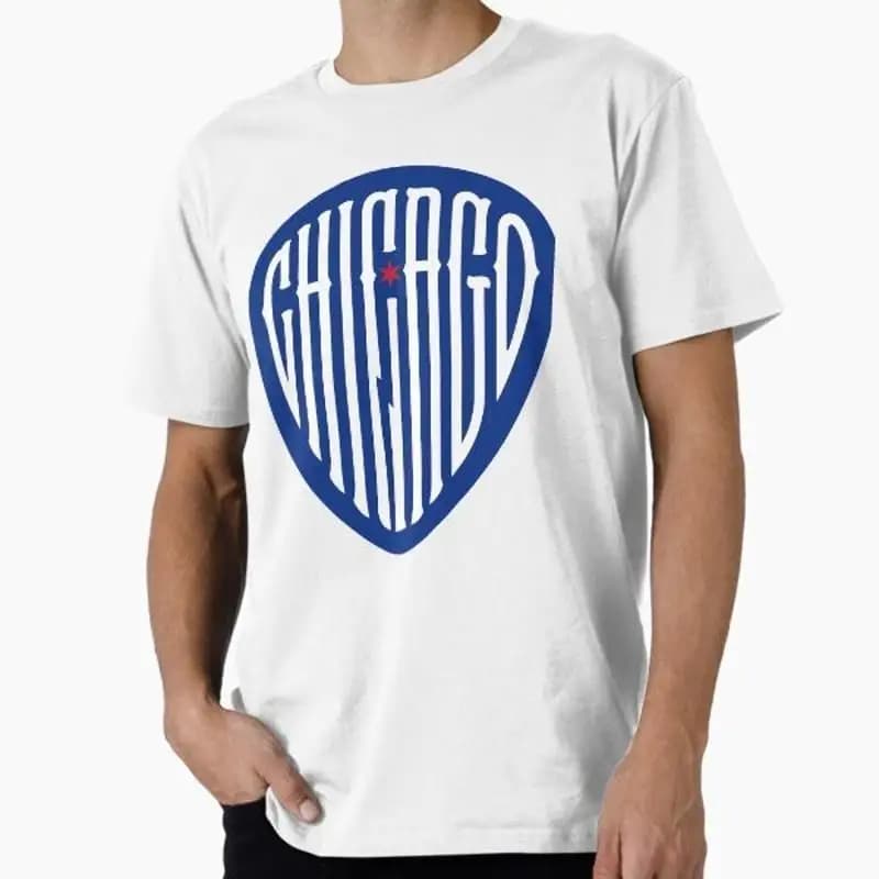 Chicago Blues Guitar Pick T Shirt Made USA AUS M 2XL