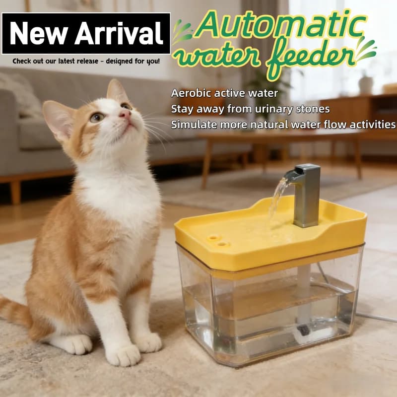 Fontanella per Gatti con Filtro Automatico, Dispenser d'Acqua USB per Animali Domestici, Circolazione Continua dell'Acqua, Fontana Automatica Silenziosa per Gatti e Piccoli Animali