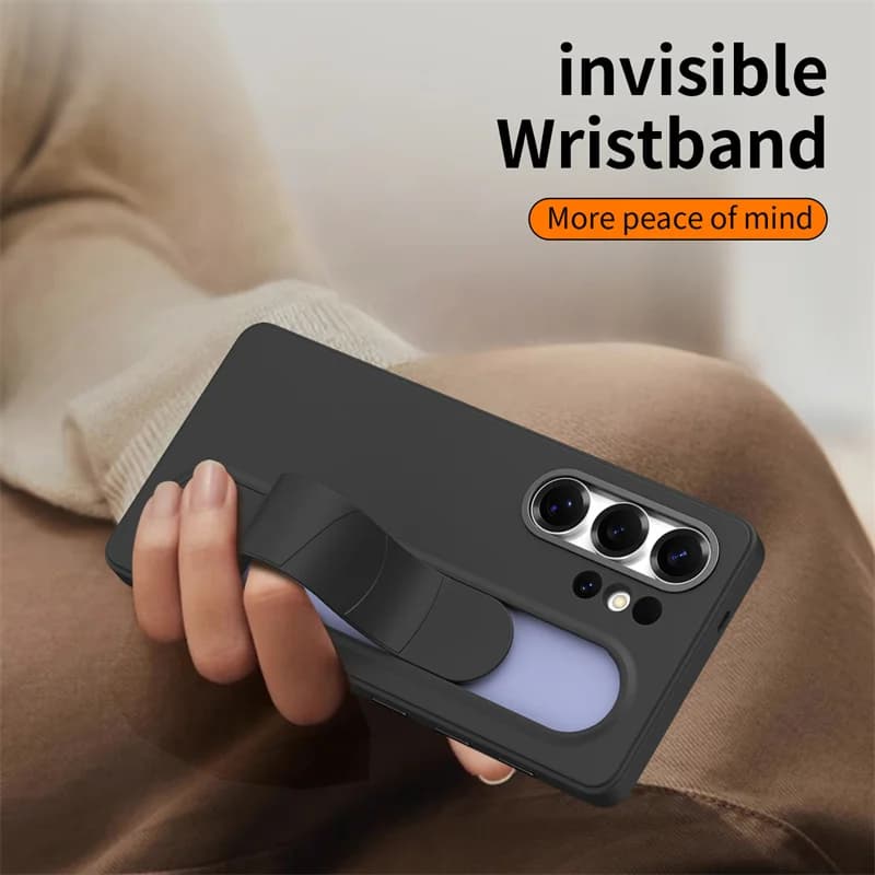 Custodia per telefono con supporto in silicone intelligente per Samsung Galaxy S23 S24 S25 S26 Ultra Plus con pulsanti di controllo intelligenti e cover in TPU
