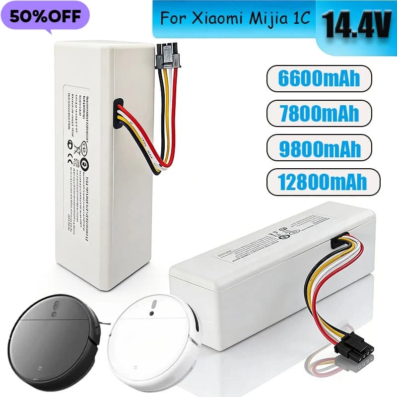 NEW 14.4V 12800mAh P1904-4S2P-MM Battery For Xiaomi Mijia 1C STYTJ01ZHM Robot Vacuum Mop Cleaner Accessories battery