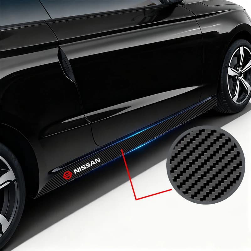 Car Door Side Skirt Car Body Decal Carbon Fiber Sticker For Nissan Qashqai X J11 Trail Tiida Teana Skyline Juke X-trail Almera