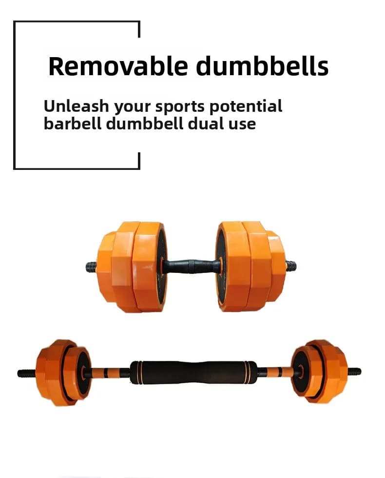 Kettlebell dumbbell set with premium unisex handlebars in solid steel - Multifunctional fitness combo, durable for long term regular use