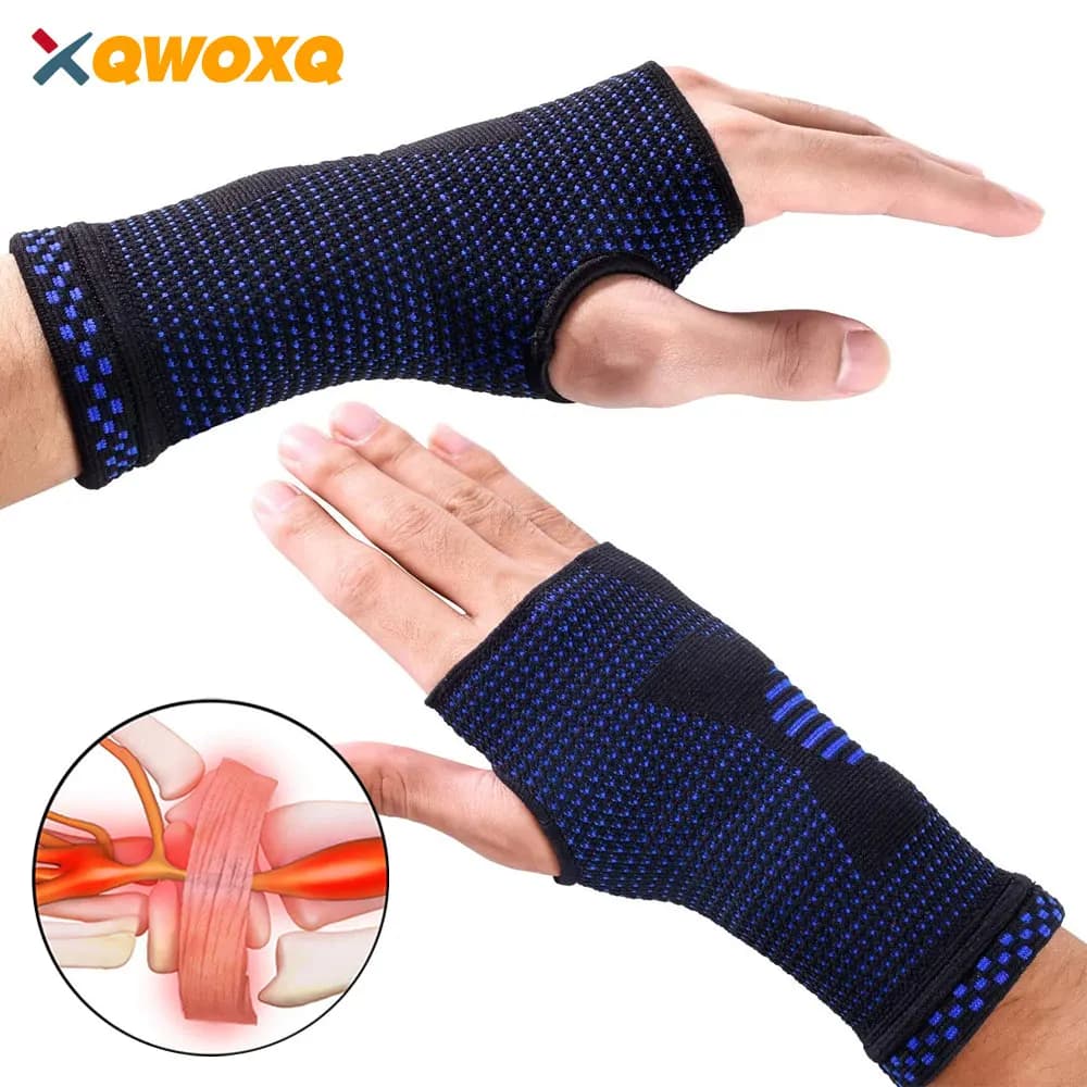 1 pz cinturino professionale compressione sportiva protezione per il polso tutore per artrite supporto manica guanto elastico per palmo per uomo donna