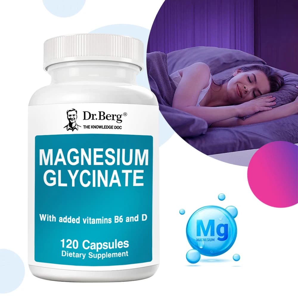 Magnesium Supplement Capsules with Vitamins B6 & D, Support Heart, Mood & Immune Health