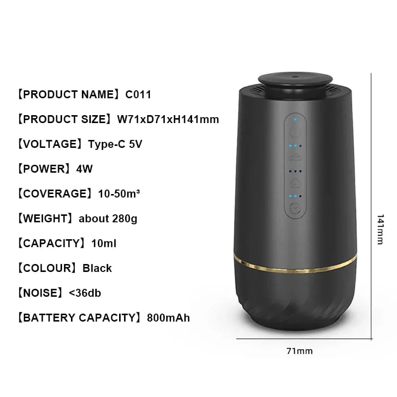 Car Aroma Diffuser with Star Sky Projector, USB Rechargeable, Car Deodorant with Romantic Star Light, Auto Scenter