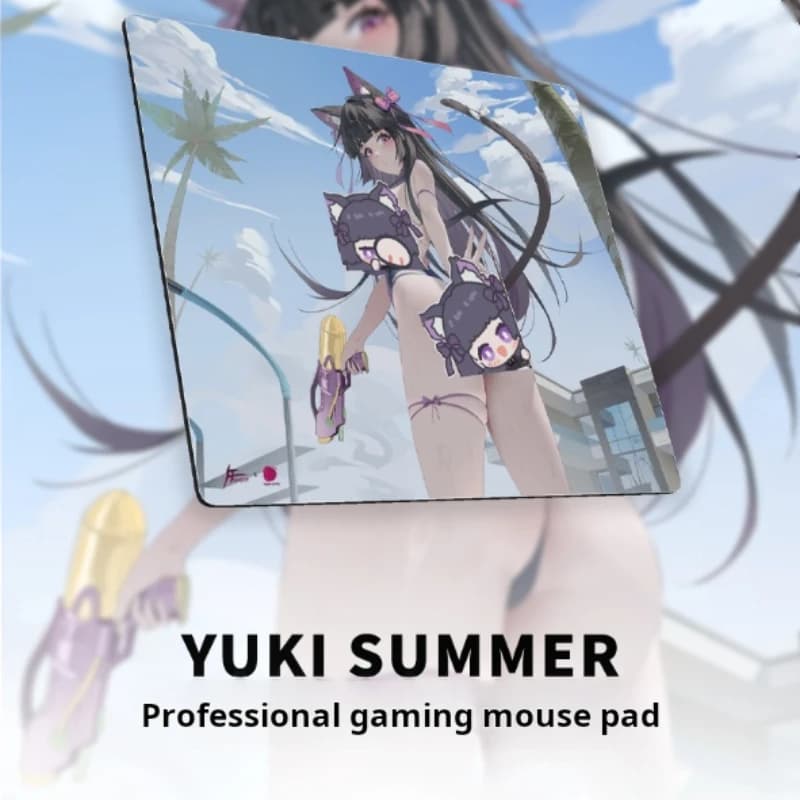 Tappetino per mouse Raspberry Gaming Yuuki Summer V1 - Tappetino per mouse neutro a superficie fine in edizione limitata estiva