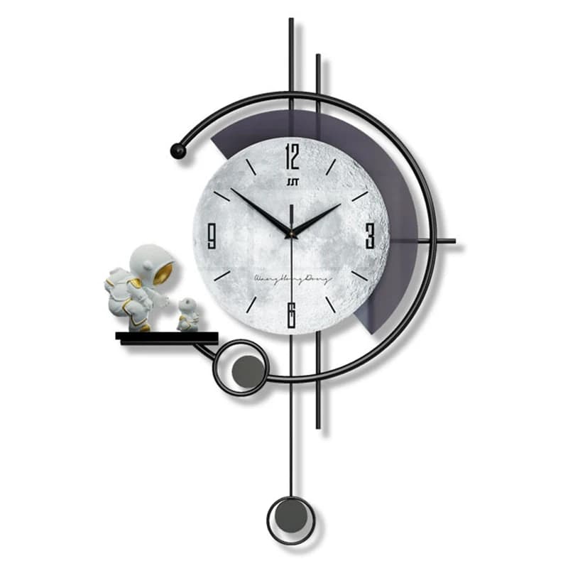 Orologio da Parete Moderno e Creativo, Decorazione per Soggiorno, Orologio a Pendolo Silenzioso per Camera da Letto, Orologi da Interno con Design Cartoon