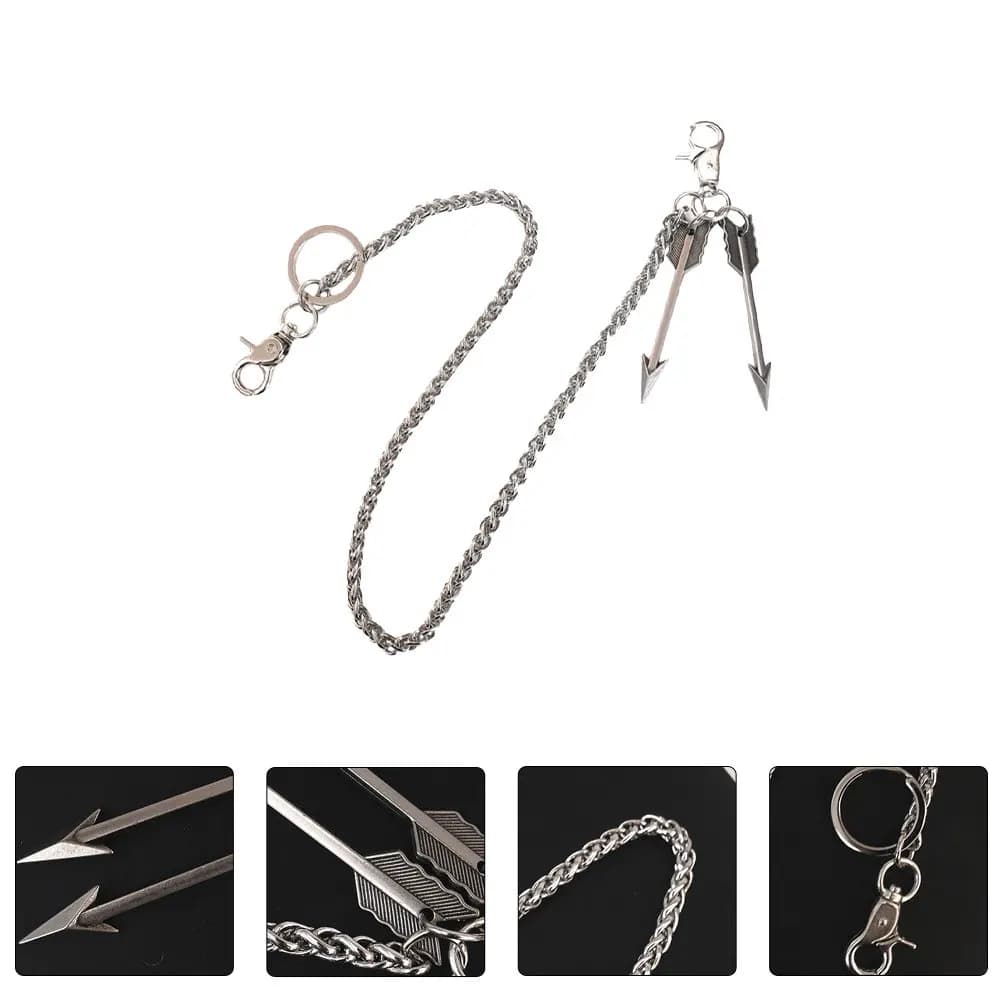 1Pcs Metal Hip Hop Trouser Chain Punk Waist Chain Decor for Jeans Wallet Pocket Watch Travel Graduation Party Gift