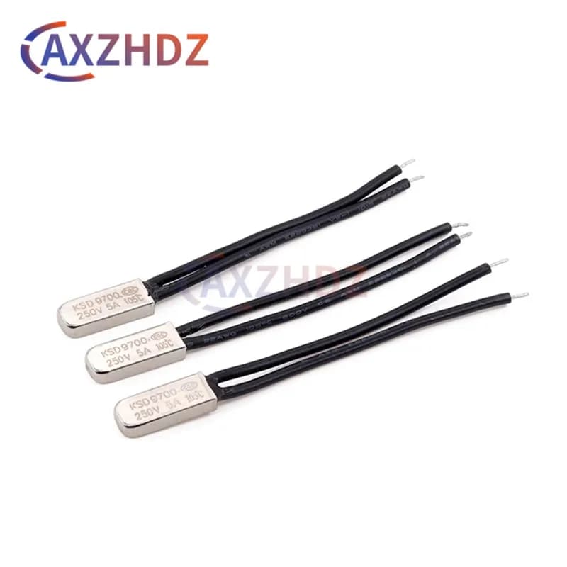 2PCS KSD9700 5A250V 40-140 Gradi Celsius Normalmente Chiuso Aperto Disco Bimetallico Interruttore di Temperatura Termostato Protezione Termica