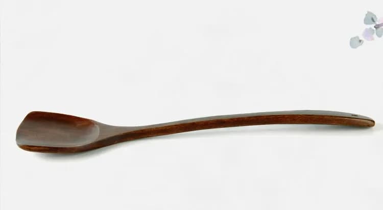 Non Stickt Pot Cook Frying Uovo Steak Fish pan Natural wood spinners with handle long cooking tools LC 024