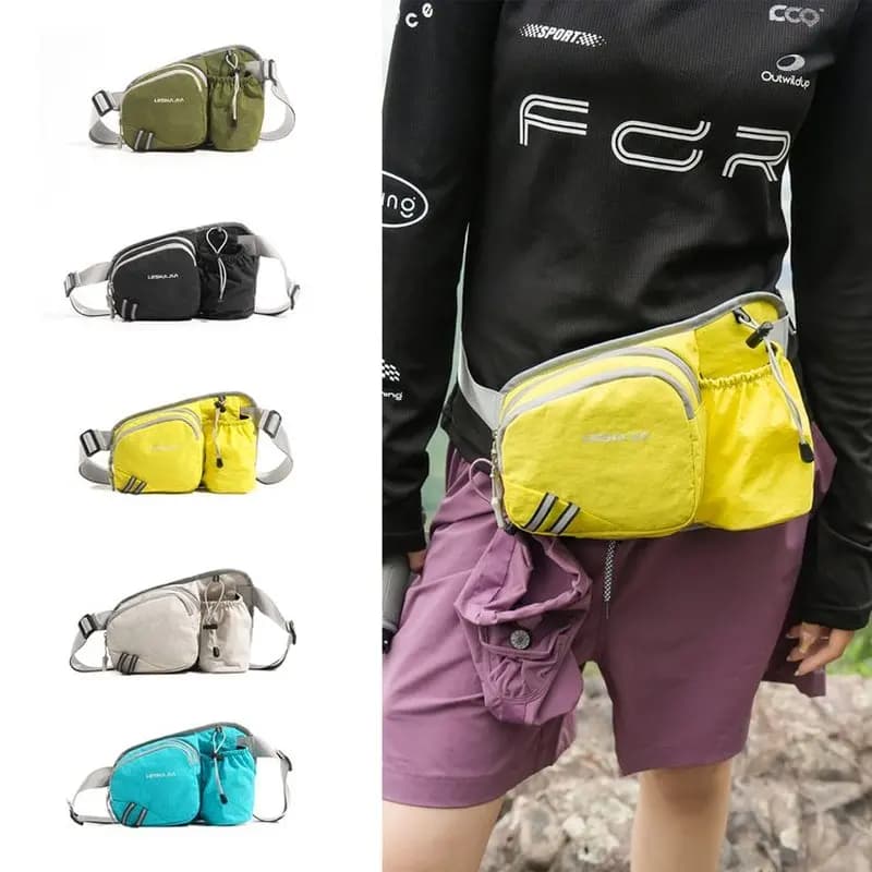 Lightweight Outdoor Fanny Pack Waist Bag, Casual Multi-Pocket Crossbody Belt Bag for Men and Women, for Hiking Running SAC