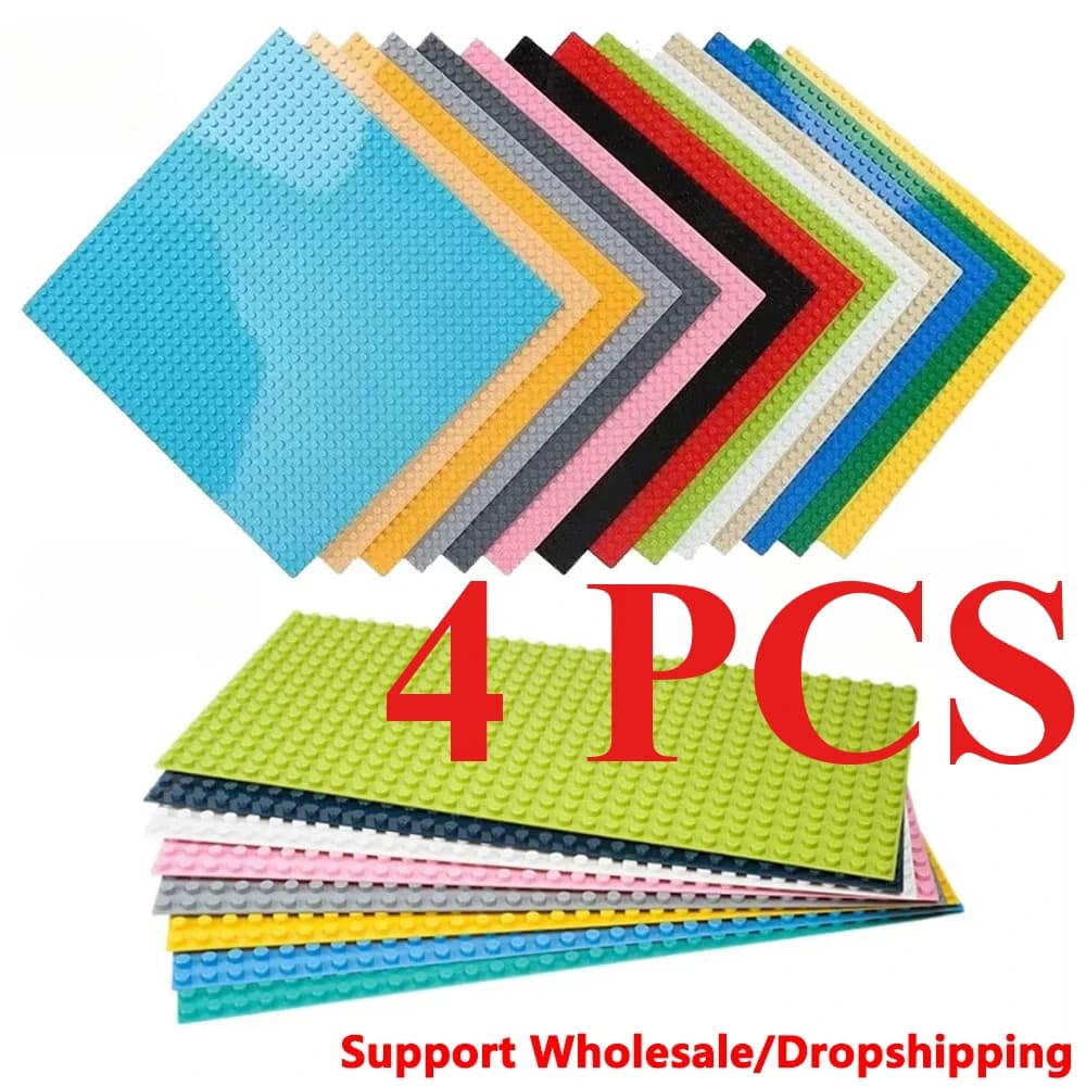 4 Pezzi Piastre Base 32x32 16X32 Classiche per Costruzioni, Mattoncini in Plastica Fai-da-Te, Blocchi MOC per Città, Giocattoli per Bambini