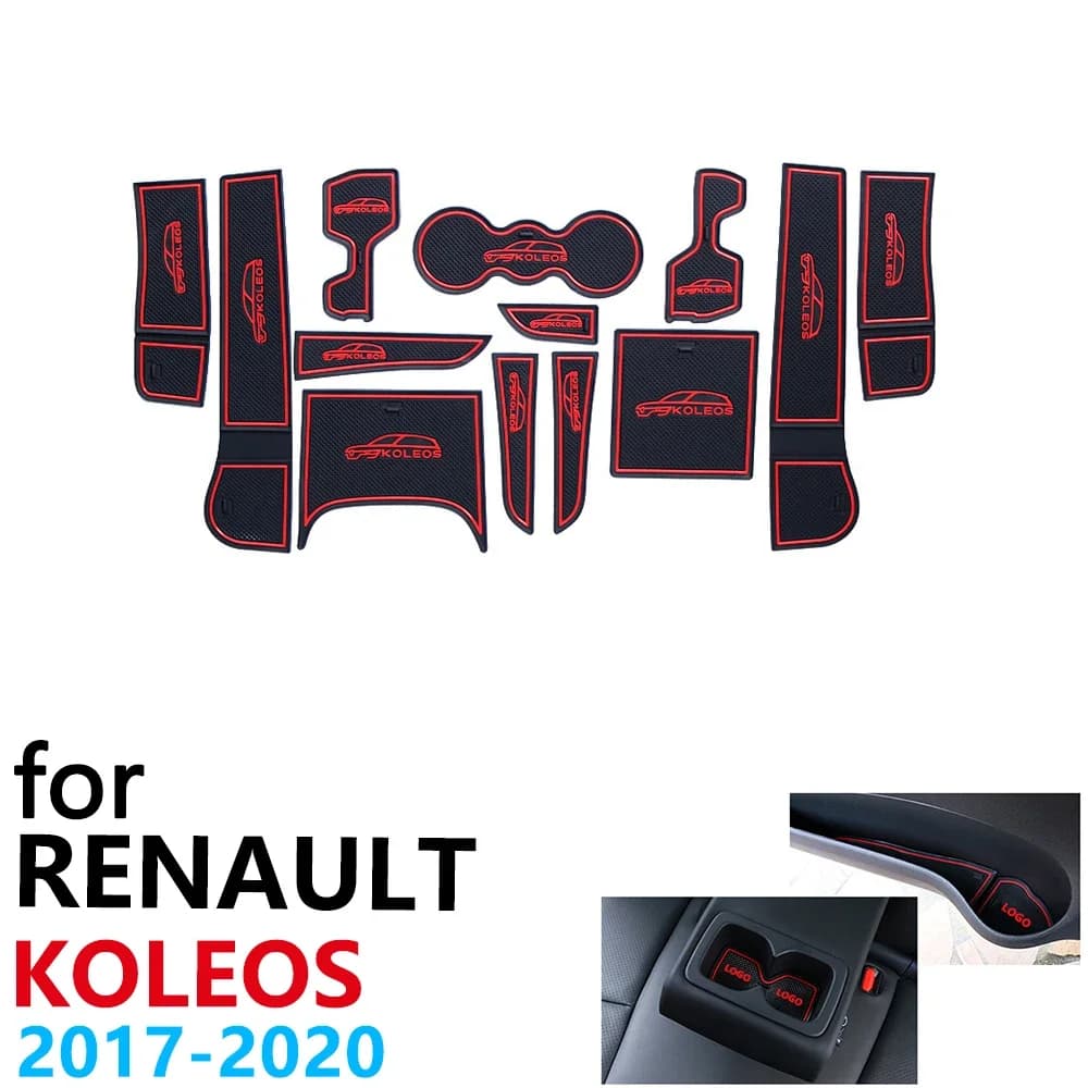 Tappetino per scanalatura porta cuscino in gomma antiscivolo per Renault Koleos MK2 Samsung QM6 2017 2018 2019 2020 Accessori tappetino per telefono