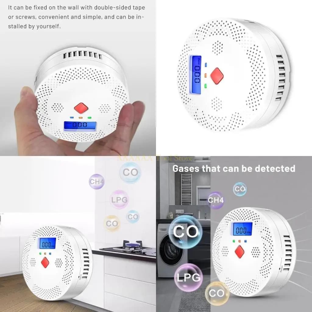 Allarme wireless per monossido carbonio A2BE con display LCD e suono forte Funziona a batteria Adatto per sicurezza