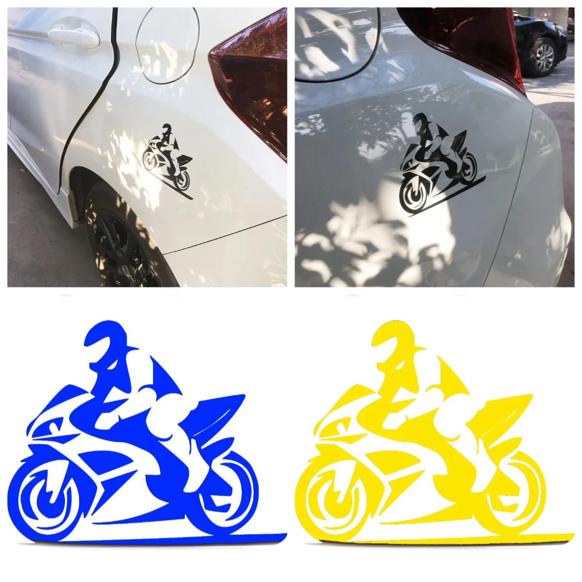 18cm Motorcycle Rider Sticker Waterproof Vinyl Decal For Bike Helmet Body Auto Exterior Decor Parts Accessories Styling Decals