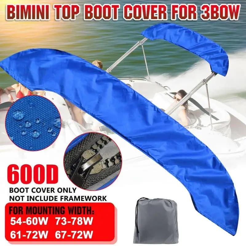 600D 3/4 ARCO Bimini Top Boot Cover Senza Telaio Yacht Con Cerniera Inverno Neve Parasole Antipolvere Copertura Impermeabile Accessori Marini