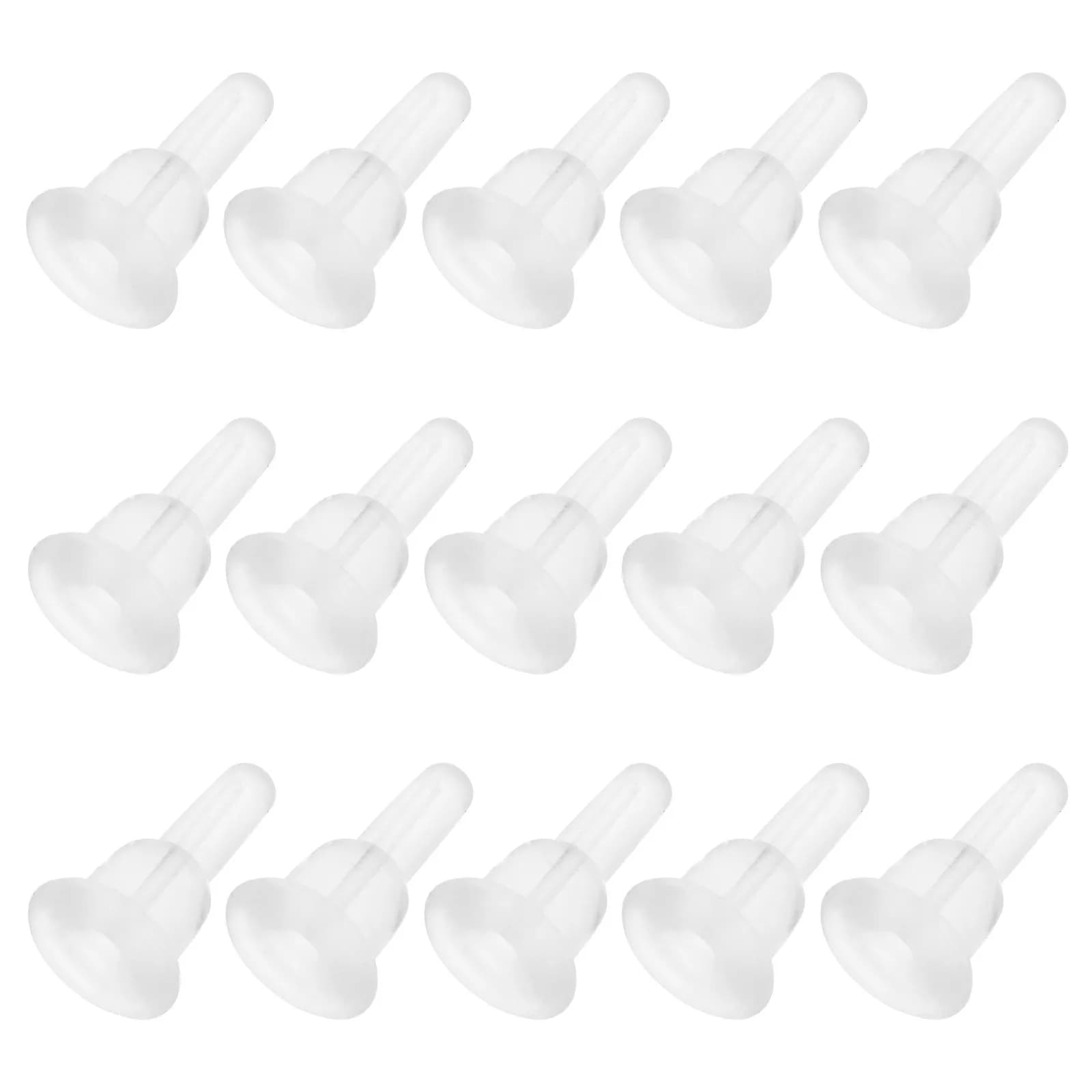150Pcs Silicone Earring Backs Clear 10x6mm Comfortable Secure Flat Backs for Studs Earring Lifters Safety Stopper Pierced