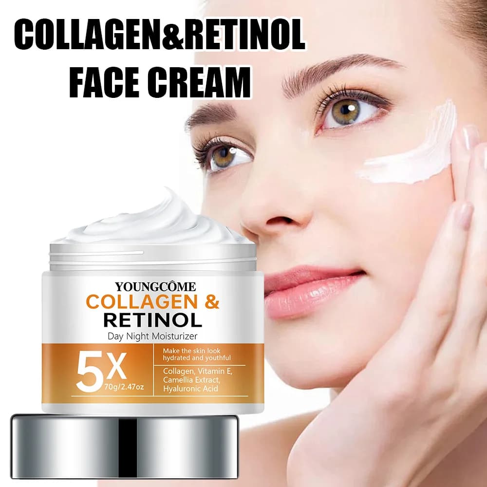 Collagene Retinolo Crema Per Il Viso Idratante Viso Anti Invecchiamento Sbiancamento Cura Della Pelle Riparazione Dissolvenza Linea Sottile Sbiancamento Della Pelle Ridurre I Pori