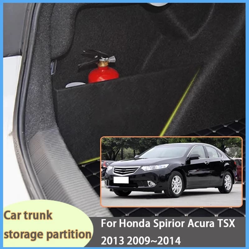 Organizer per Bagagliaio Auto, Divisorio Laterale per Honda Spirior Acura TSX 2013 2009~2014, Scatola Portaoggetti Interna per Bagagliaio
