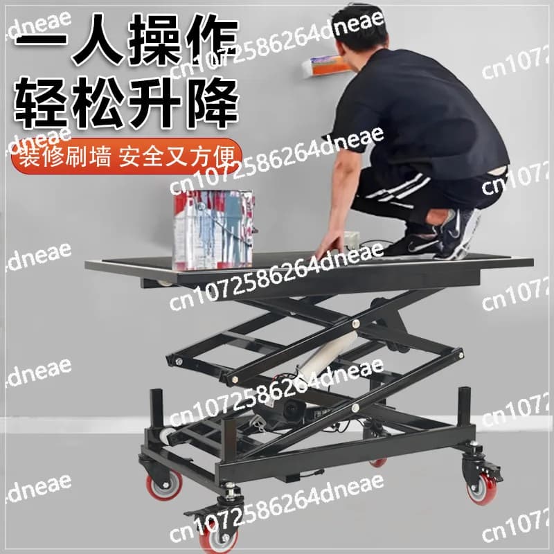 Sgabello di sollevamento elettrico pieghevole mobile decorazione interna piattaforma di sollevamento del pedale del carrello della piastrellatura