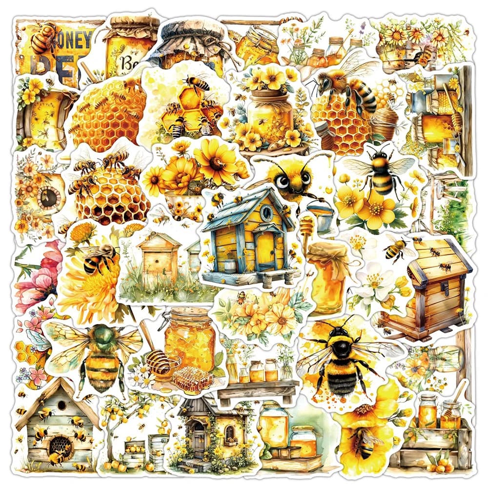 10/30/50PCS Carino Ape Del Fumetto Adesivi Miele Vaso di Miele Decalcomanie Impermeabile FAI DA TE Valigia di Cancelleria Kawaii Graffiti adesivo regali