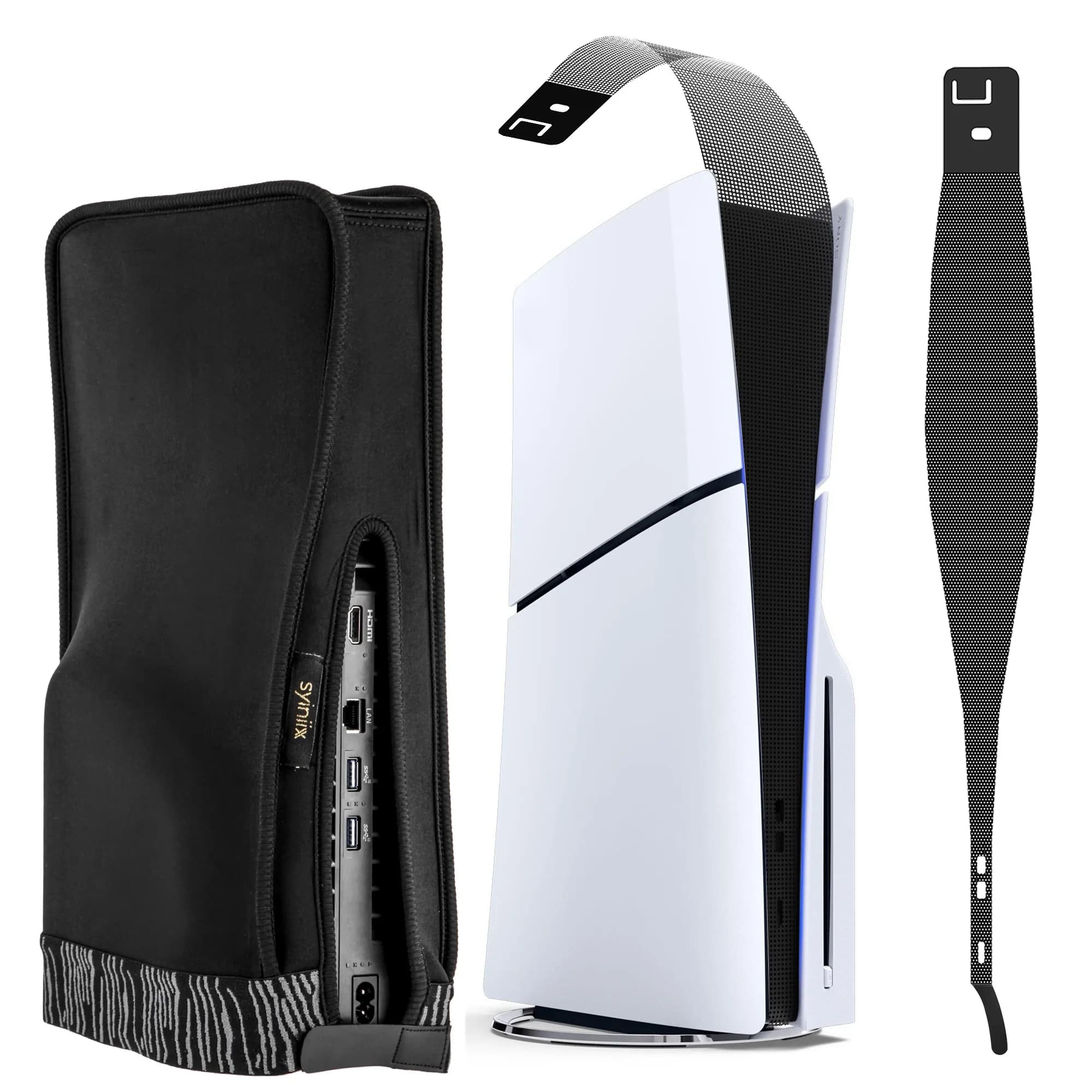 Custodia protettiva antipolvere per console PS5 Slim Disc/edizione digitale Custodia antipolvere antigraffio impermeabile per accessori PS5