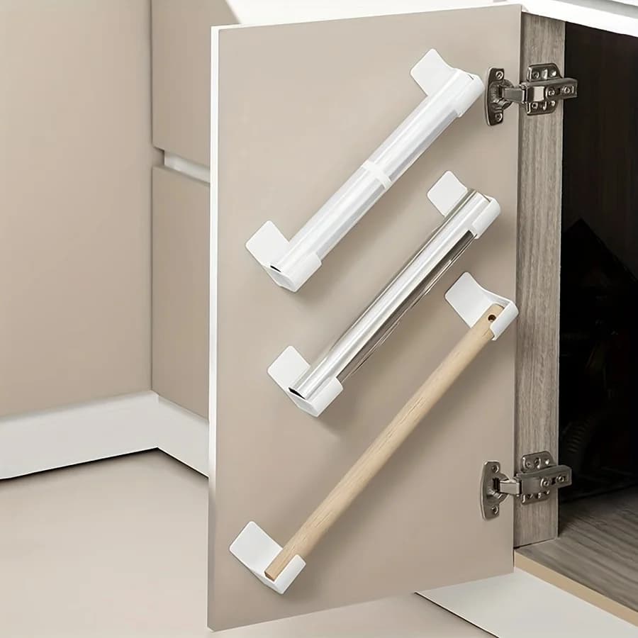 4 pezzi 2 paia porta sacchetti della spazzatura da cucina strumento di archiviazione montato su porta rack funzionale regalo per la festa della mamma, strumento salvaspazio