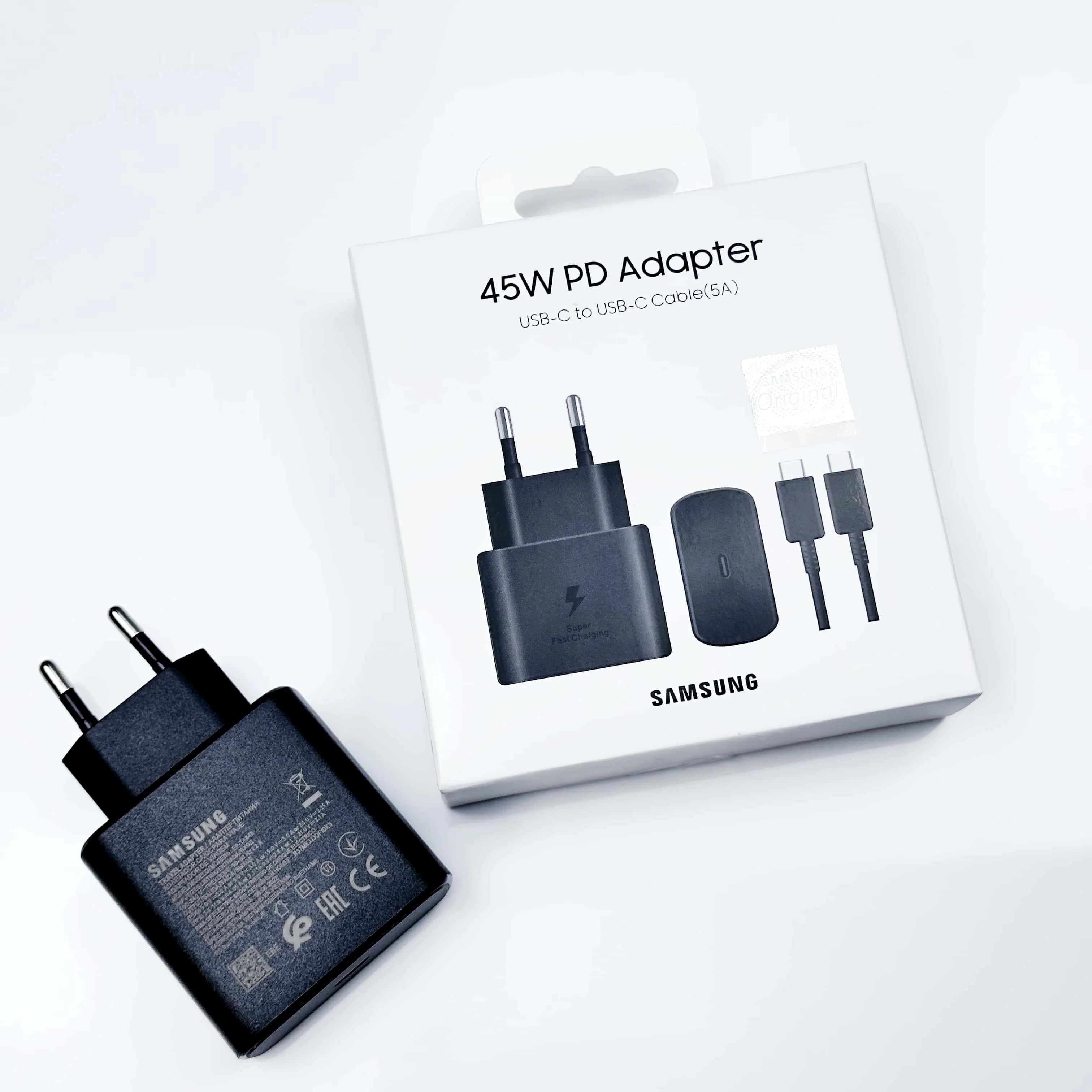 Samsung Charger 45W Original Super Fast Charge Type C PD Adapter For Galaxy S24 S23 S22 Note20 Ultra PhoneZ Flip Fold 5 4 3 2