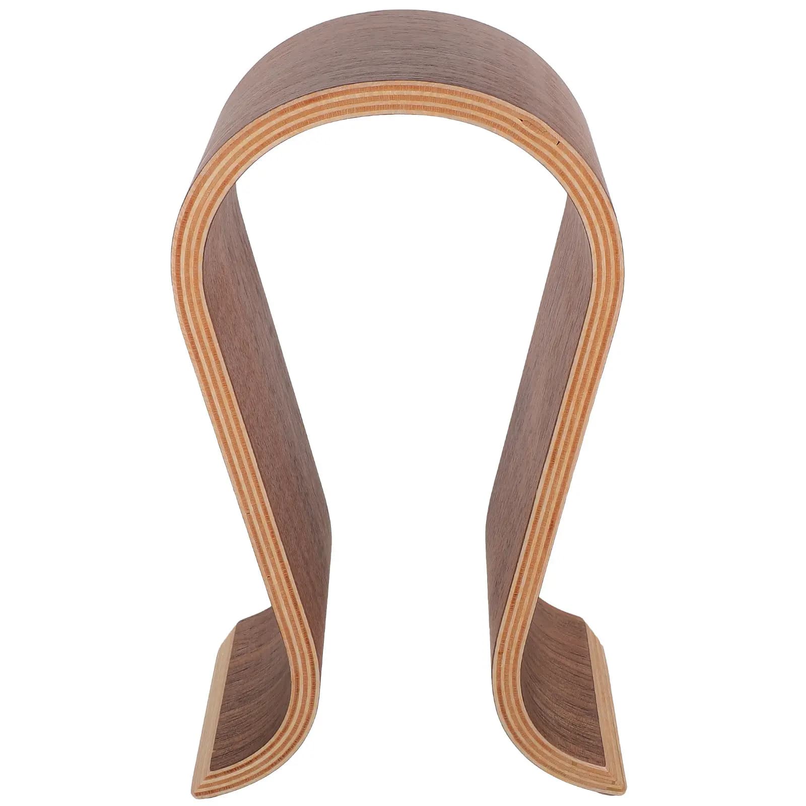 U Shape Headphone Stand, Premium Wood Table Display for Gaming Headphones