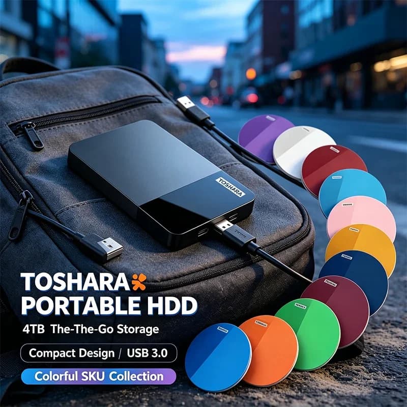 13 Color USB3.0 External Mobile HDD 2.5" Portable Hard Drive 1TB 2TB 4TB Large Capacity Storage for PC Laptop Data Backup