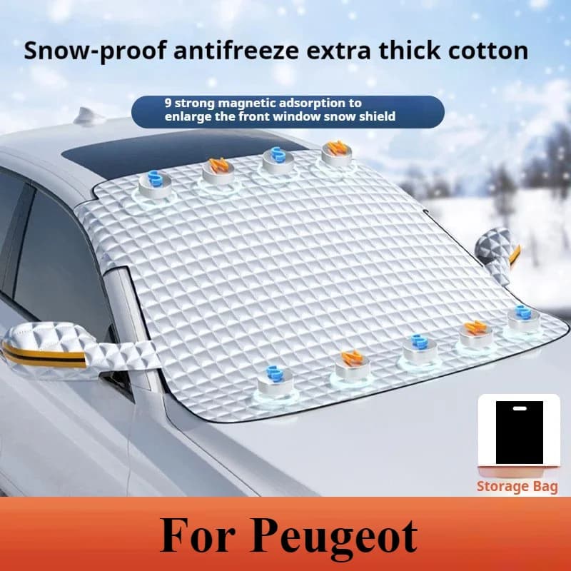 Parabrezza per auto Neve Parasole Protezione impermeabile Automobile Copertura magnetica Copertura per parabrezza anteriore per auto per Peugeot 3008 5008