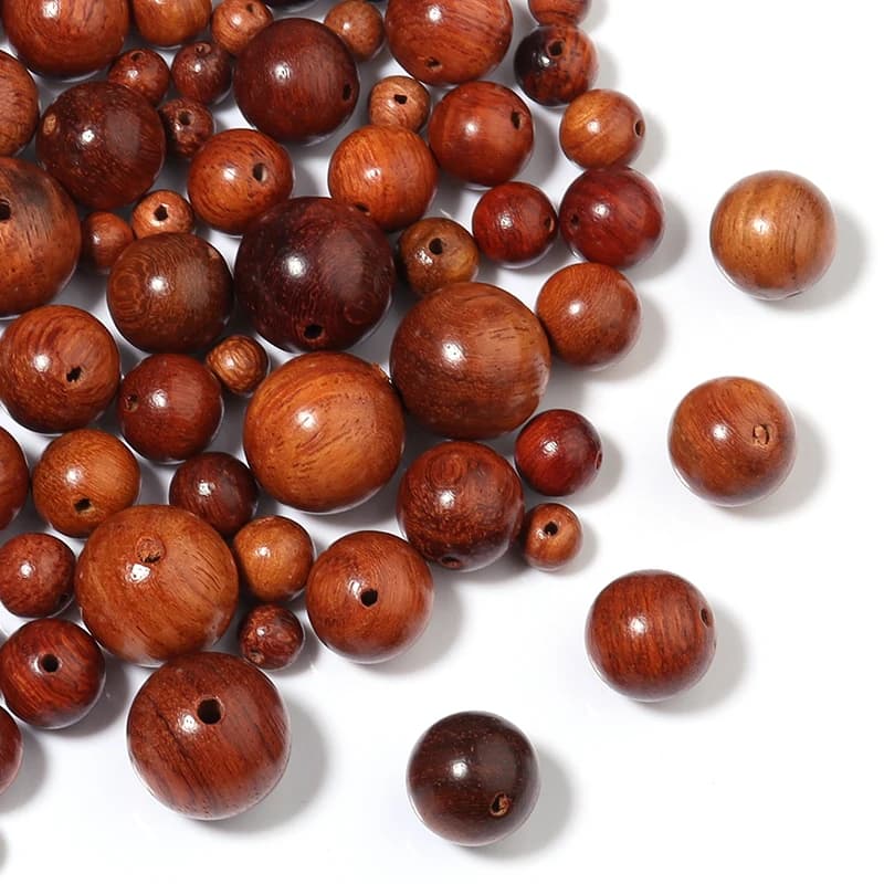 50/100 pcs Palissandro Burmese Beads 6-15mm Beads Natural Wood Rolls for Production of Handmade Jewelry Accessories FAI Bracelet