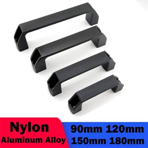 1PCS Porta 90 millimetri 120 millimetri 180 millimetri Maniglie Per Mobili Maniglie Manopola del Cassetto di Plastica Nera Industria Guardaroba Manopole Hardware