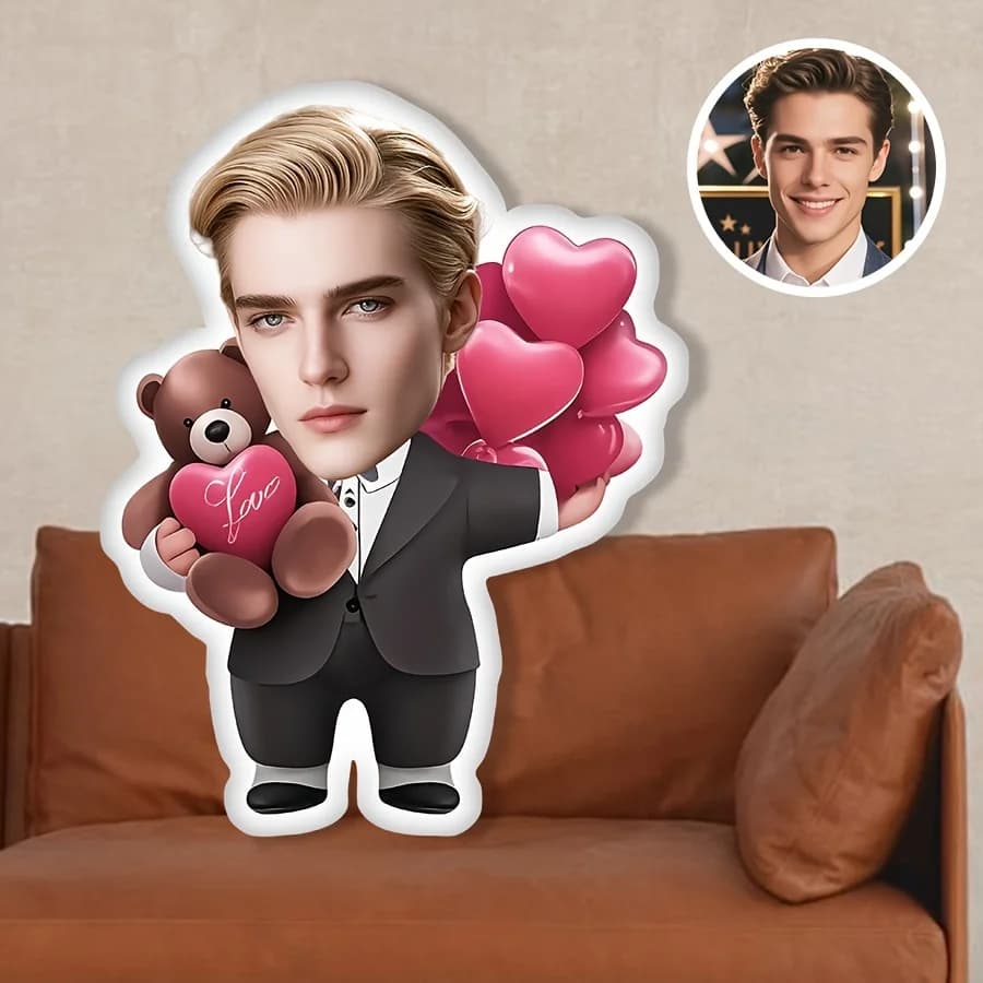 Cuscino in peluche personalizzato per la stagione nuziale, il regalo perfetto per lui o per lei, regalo di San Valentino