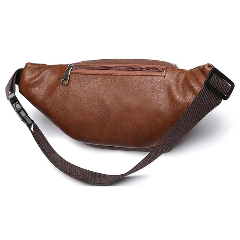 Genuine Leather Waist Bag men Waist Pack Waist Bag Funny Pack Belt Bag Men Chain Waist Bag For Phone Pouch