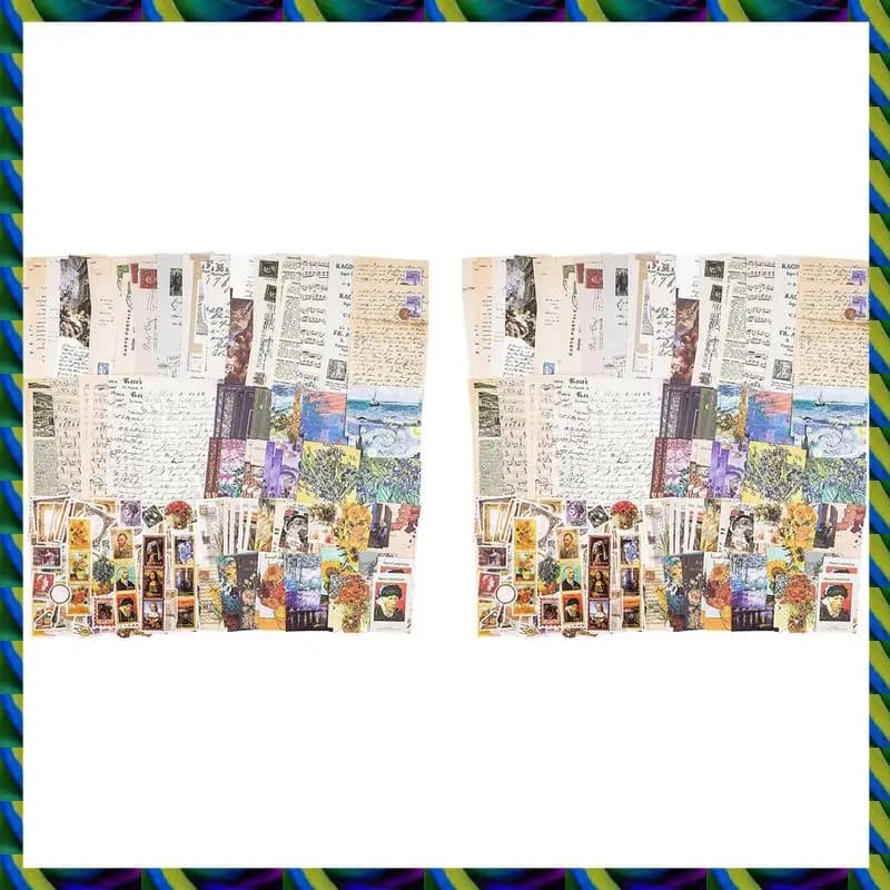 Daily Vintage Scrapbook Supplies Pack (400 Pcs) For Art Journaling Junk Journal Planners DIY Paper Stickers (C)
