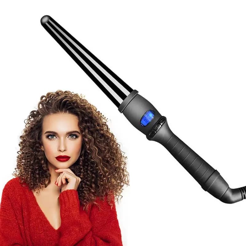 Professional Electric Hairstyle Iron with Ceramic LCD Display, Negative Ion Technology, Multi-Temperature Styler for Home Use