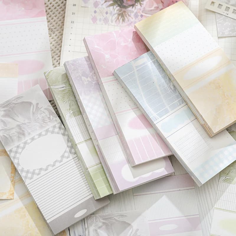 Card Lover 60 Pezzi [Blank Time Series] Foglietti Adesivi per Scrittura Mountain Stroll Rose Mist Whisper Forniture per Journaling