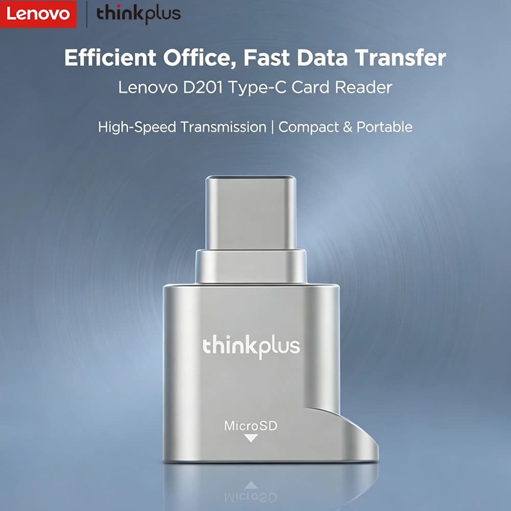 Lenovo Thinkplus USB C Type-C Micro SD Card Reader Memory Card Mini Metal TranFlash Adapter TF Card Reader For Type C Phone