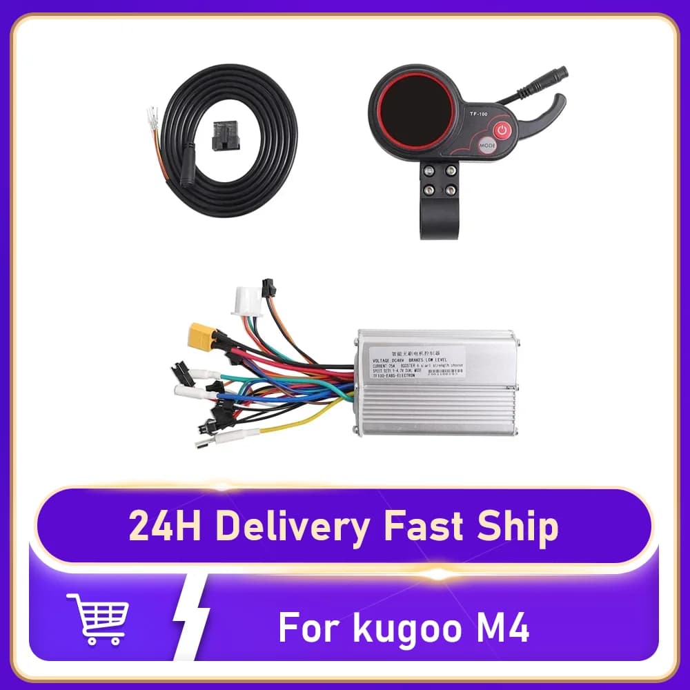 Controller Universale con Display LCD TF-100 per Monopattino Elettrico Kugoo M4 con Cavo 20A 25A 48V Motore Brushless a Onda Sinusoidale