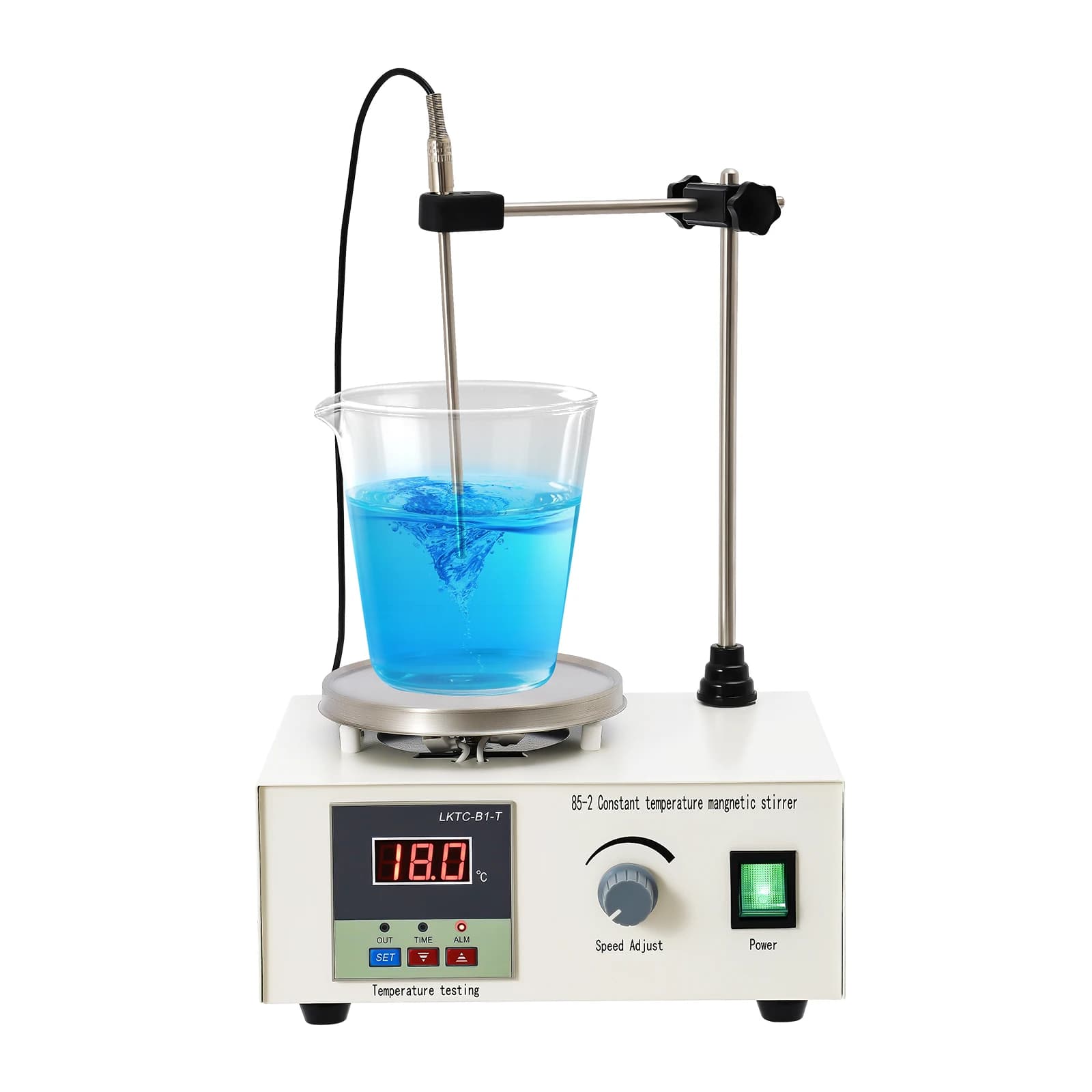 Agitatore magnetico digitale da 250 W con riscaldamento, velocità continua di 2000 giri/min e 32-210,2 ℉ Miscelatore da laboratorio Temp Control, miscelatore con capacità 2000 ml