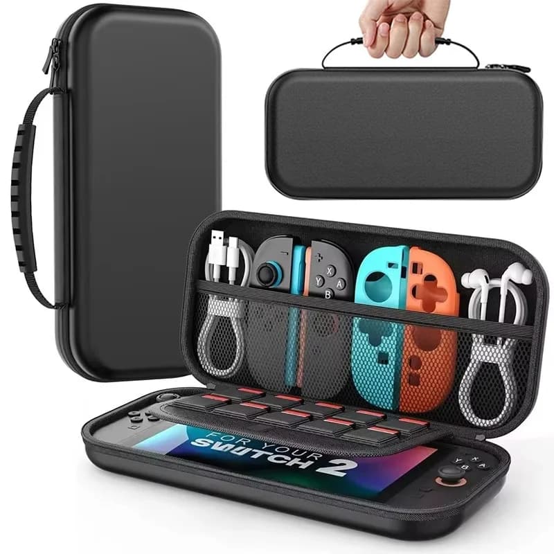 Custodia da viaggio portatile per Nintendo Switch OLED, borsa antiurto in EVA con slot per schede per accessori Switch NS OLED