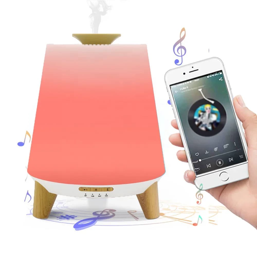 -Per la migliore vendita per umidificatore ad ultrasuoni da 300 ml, altoparlante Bluetooth, diffusore di aromi con telecomando per musica