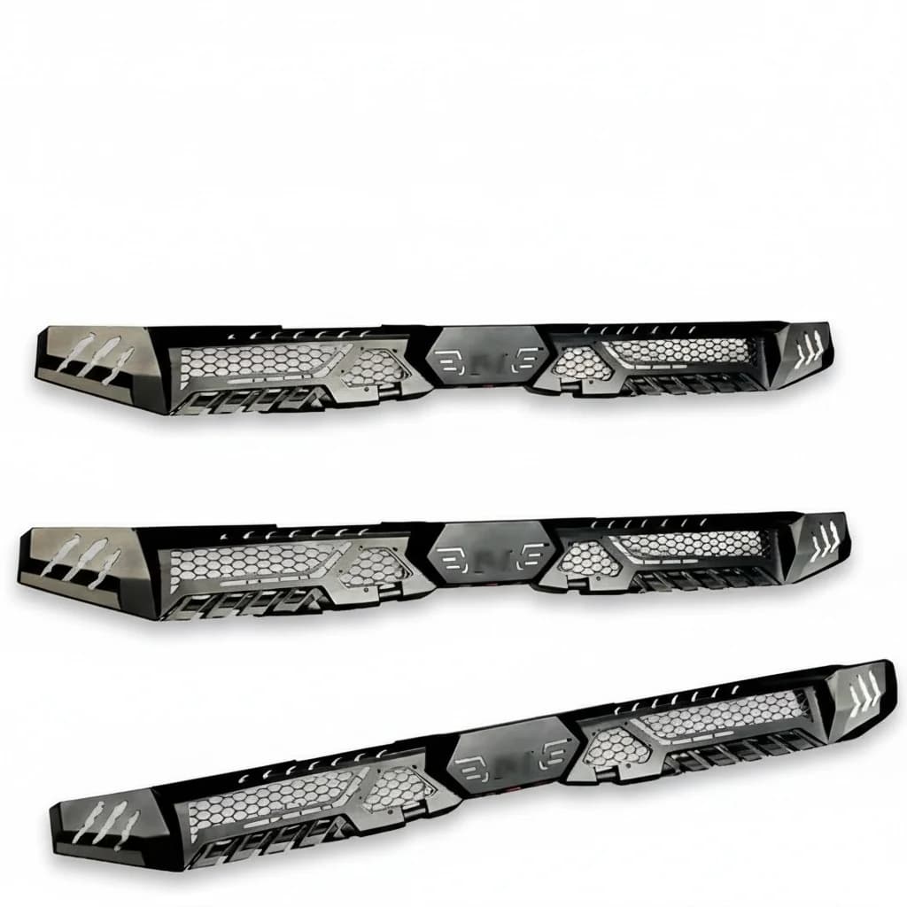 Pedane Laterali in Acciaio, Predellini Antiruggine per Toyota Hilux Revo Rocco Travo 2016-2026, Accessori Premium