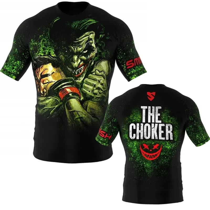 New Man abbigliamento sportivo a maniche corte da uomo, T-shirt MMA ad asciugatura rapida, leggings, T-shirt da uomo con stampa 3D, top da palestra, bodybuilding, Rashgard